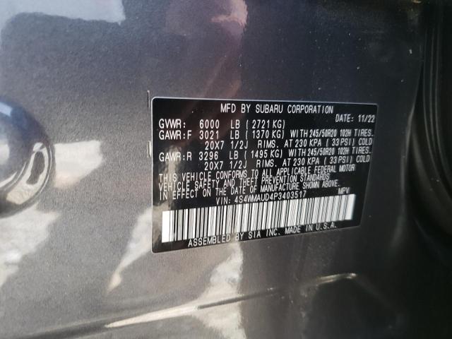 Photo 12 VIN: 4S4WMAUD4P3403517 - SUBARU ASCENT LIM 