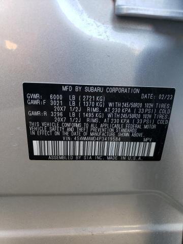 Photo 12 VIN: 4S4WMAWD4P3419584 - SUBARU ASCENT TOU 