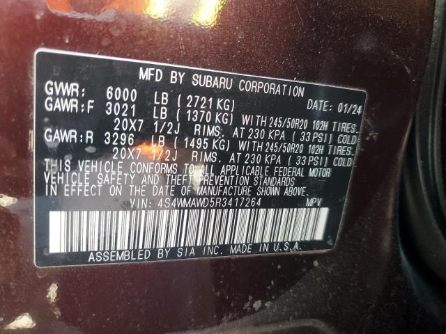 Photo 12 VIN: 4S4WMAWD5R3417264 - SUBARU ASCENT TOU 