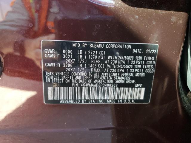 Photo 13 VIN: 4S4WMAWD8P3408202 - SUBARU ASCENT TOU 