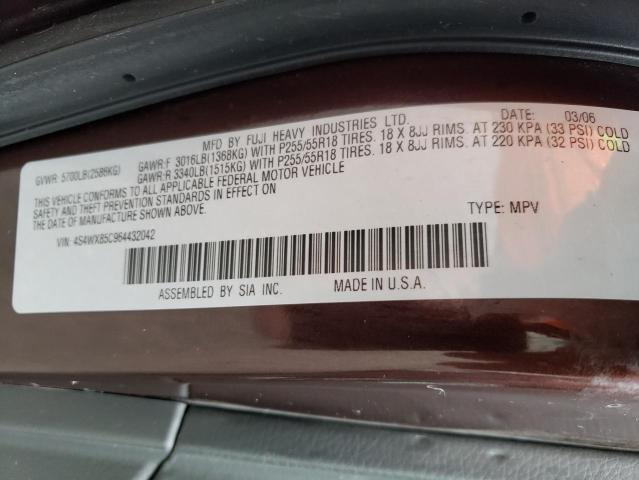 Photo 12 VIN: 4S4WX85C964432042 - SUBARU TRIBECA 