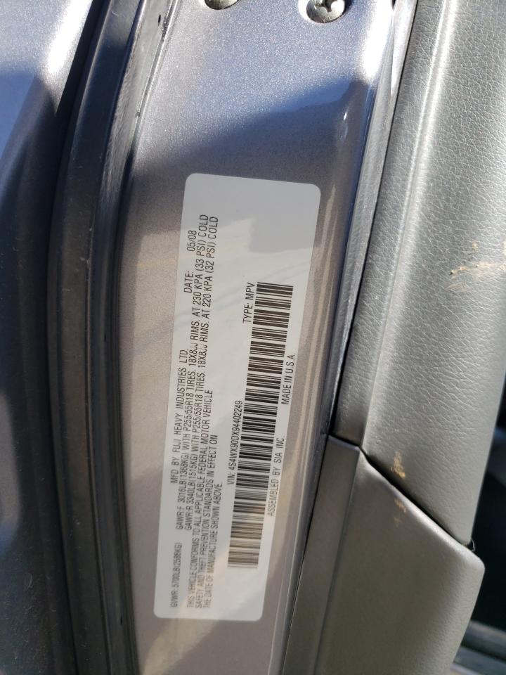 Photo 12 VIN: 4S4WX90DX94402249 - SUBARU TRIBECA 