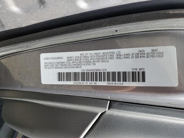 Photo 12 VIN: 4S4WX92D884411379 - SUBARU TRIBECA LI 