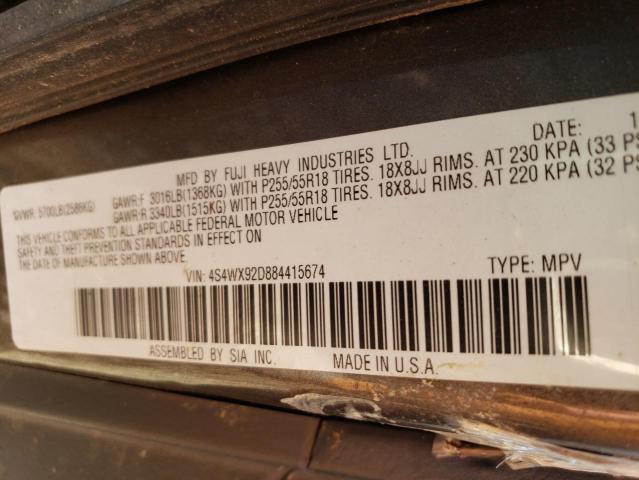 Photo 12 VIN: 4S4WX92D884415674 - SUBARU TRIBECA LI 