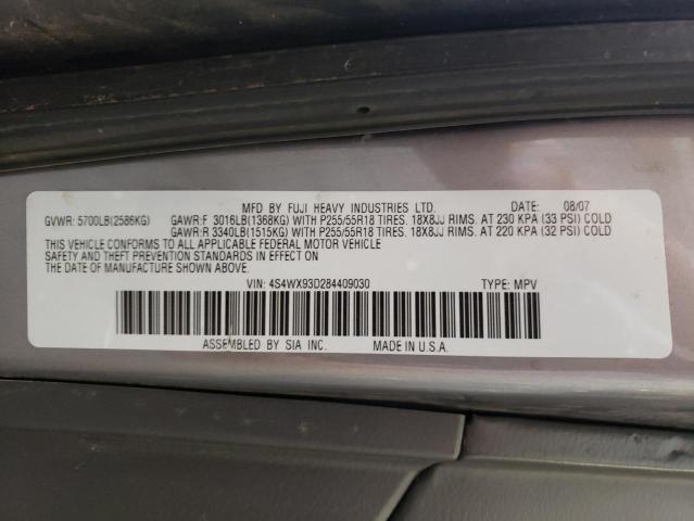 Photo 12 VIN: 4S4WX93D284409030 - SUBARU TRIBECA 