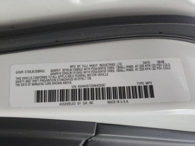 Photo 13 VIN: 4S4WX97D594403587 - SUBARU TRIBECA 