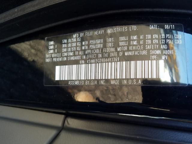 Photo 9 VIN: 4S4WX9GD9B4403369 - SUBARU TRIBECA LI 