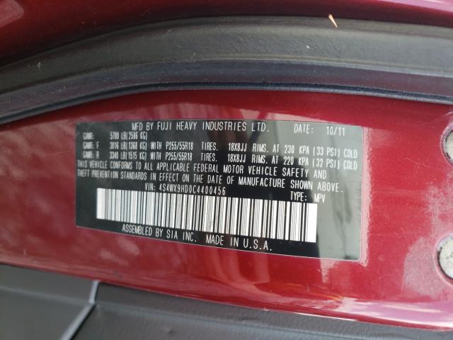 Photo 9 VIN: 4S4WX9HD0C4400456 - SUBARU TRIBECA LI 