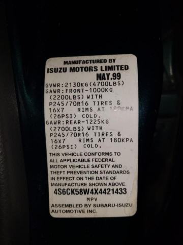 Photo 12 VIN: 4S6CK58W4X4421433 - HONDA PASSPORT 