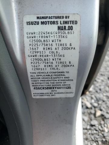 Photo 12 VIN: 4S6CK58WXY4411135 - HONDA PASSPORT E 