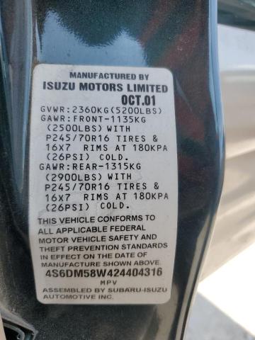 Photo 13 VIN: 4S6DM58W424404316 - HONDA PASSPORT E 