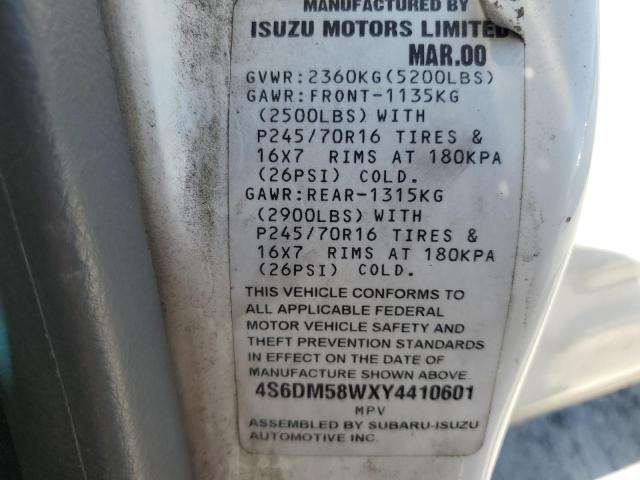 Photo 11 VIN: 4S6DM58WXY4410601 - HONDA PASSPORT E 