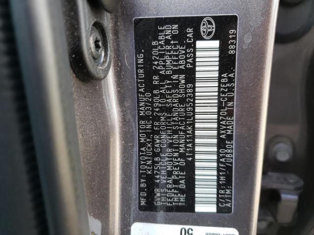 Photo 9 VIN: 4T1A11AK1LU952389 - TOYOTA CAMRY L 