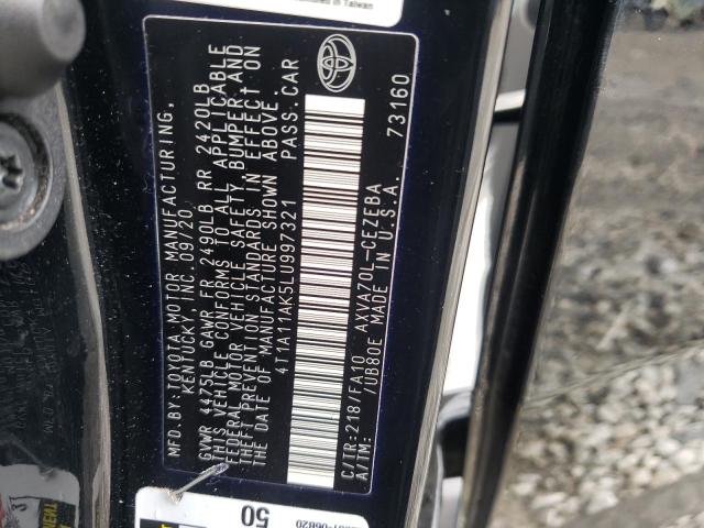 Photo 9 VIN: 4T1A11AK5LU997321 - TOYOTA CAMRY L 