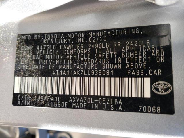 Photo 9 VIN: 4T1A11AK7LU939081 - TOYOTA CAMRY L 