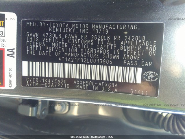 Photo 8 VIN: 4T1A21FB2LU013905 - TOYOTA AVALON 