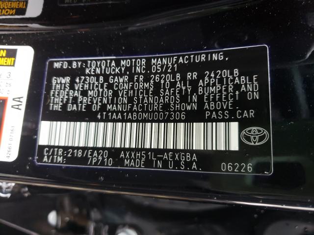 Photo 9 VIN: 4T1AA1AB0MU007306 - TOYOTA AVALON XLE 