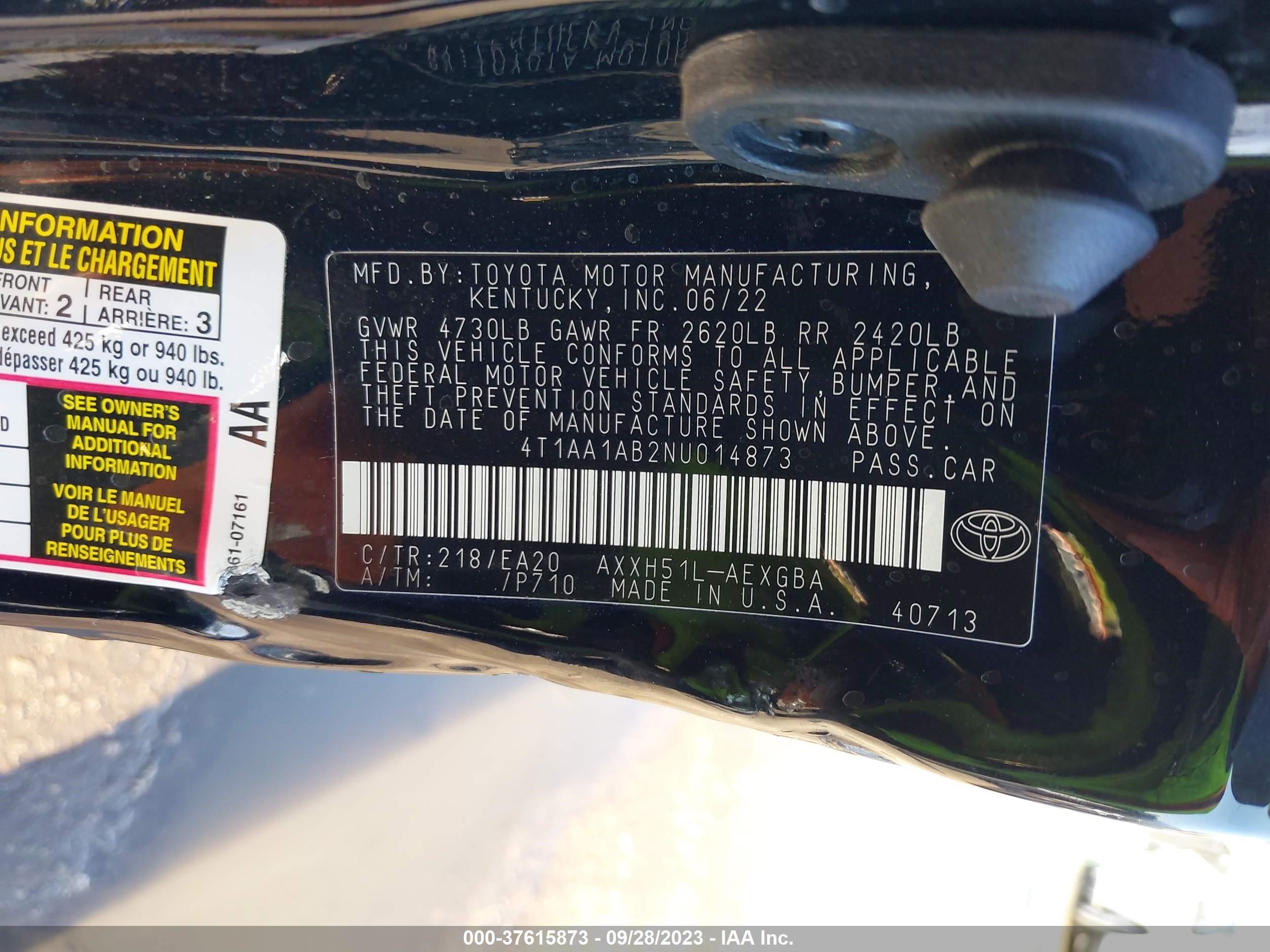 Photo 8 VIN: 4T1AA1AB2NU014873 - TOYOTA AVALON 