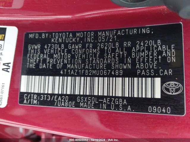 Photo 8 VIN: 4T1AZ1FB2MU067489 - TOYOTA AVALON 