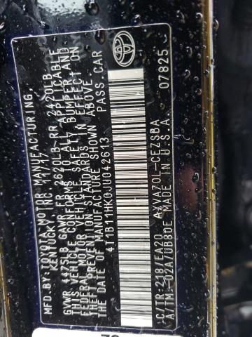 Photo 11 VIN: 4T1B11HK0JU042613 - TOYOTA CAMRY L 