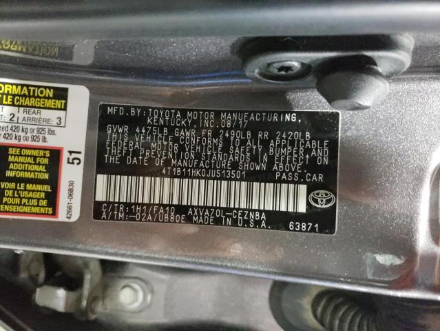 Photo 12 VIN: 4T1B11HK0JU513501 - TOYOTA CAMRY LE A 