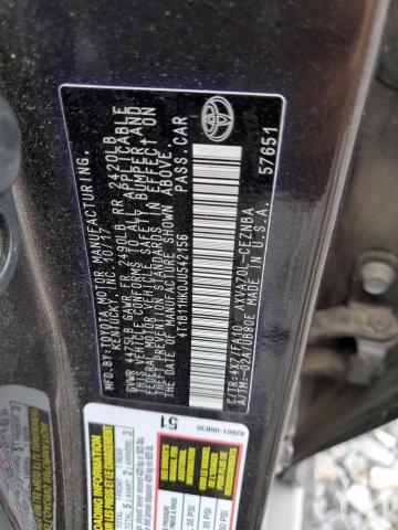 Photo 12 VIN: 4T1B11HK0JU542156 - TOYOTA CAMRY L 