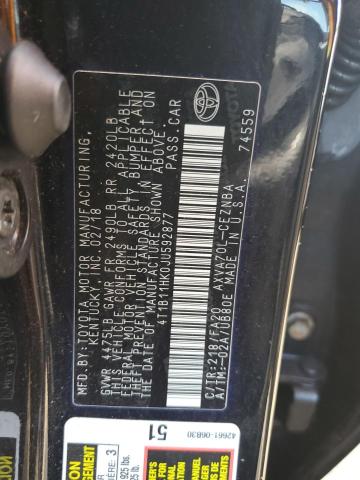 Photo 11 VIN: 4T1B11HK0JU592877 - TOYOTA CAMRY LE A 