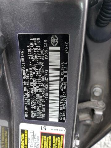 Photo 11 VIN: 4T1B11HK0JU671773 - TOYOTA CAMRY L 