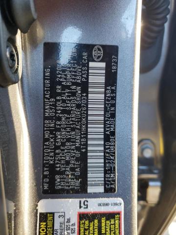 Photo 11 VIN: 4T1B11HK0KU267034 - TOYOTA CAMRY 