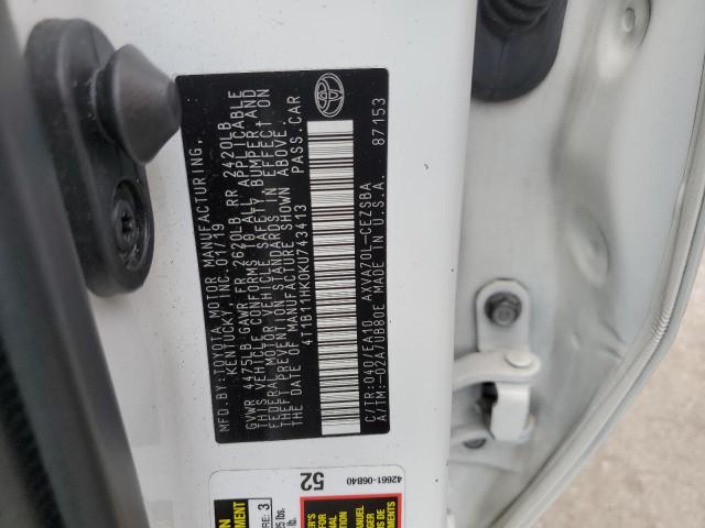 Photo 11 VIN: 4T1B11HK0KU743413 - TOYOTA CAMRY L 