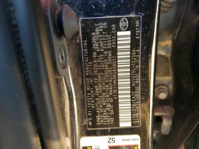 Photo 12 VIN: 4T1B11HK0KU828011 - TOYOTA CAMRY L 