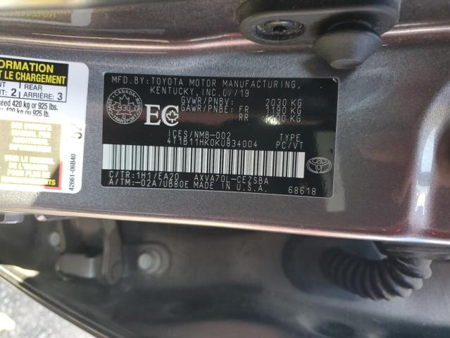 Photo 12 VIN: 4T1B11HK0KU834004 - TOYOTA CAMRY 