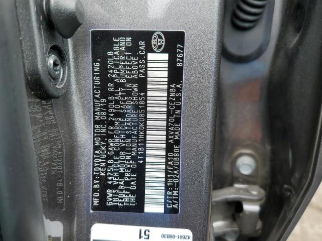 Photo 11 VIN: 4T1B11HK0KU851854 - TOYOTA CAMRY L 