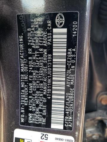 Photo 11 VIN: 4T1B11HK1JU013198 - TOYOTA CAMRY 