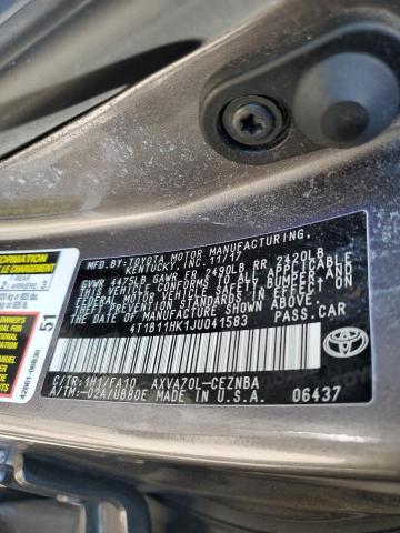 Photo 12 VIN: 4T1B11HK1JU041583 - TOYOTA CAMRY L 