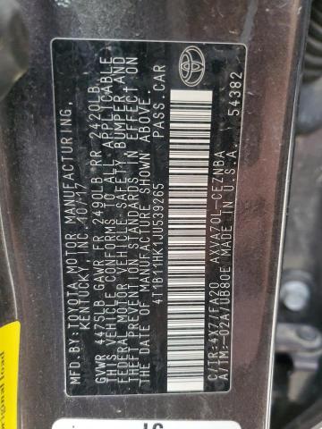 Photo 11 VIN: 4T1B11HK1JU539265 - TOYOTA CAMRY 