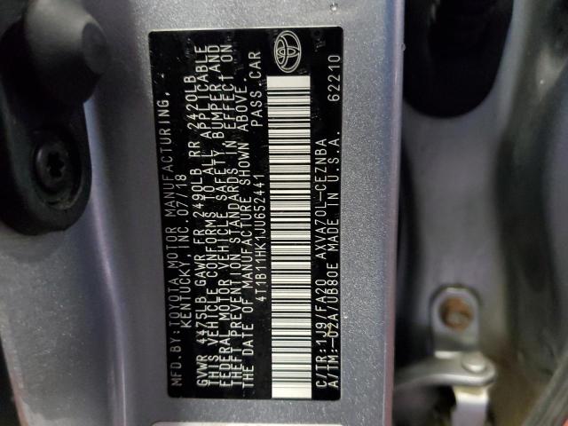 Photo 11 VIN: 4T1B11HK1JU652441 - TOYOTA CAMRY 