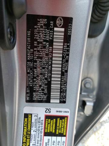 Photo 11 VIN: 4T1B11HK1KU183188 - TOYOTA CAMRY L 