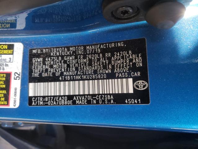 Photo 12 VIN: 4T1B11HK1KU285820 - TOYOTA CAMRY 