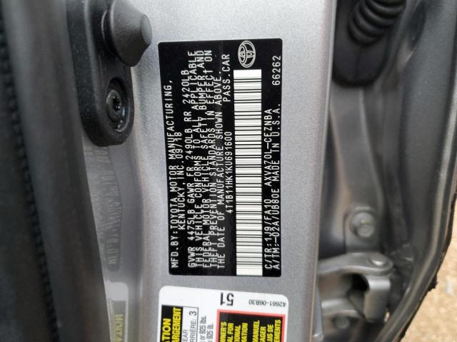 Photo 11 VIN: 4T1B11HK1KU691600 - TOYOTA CAMRY L 