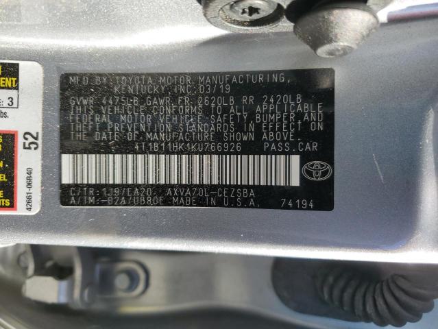 Photo 12 VIN: 4T1B11HK1KU766926 - TOYOTA CAMRY L 