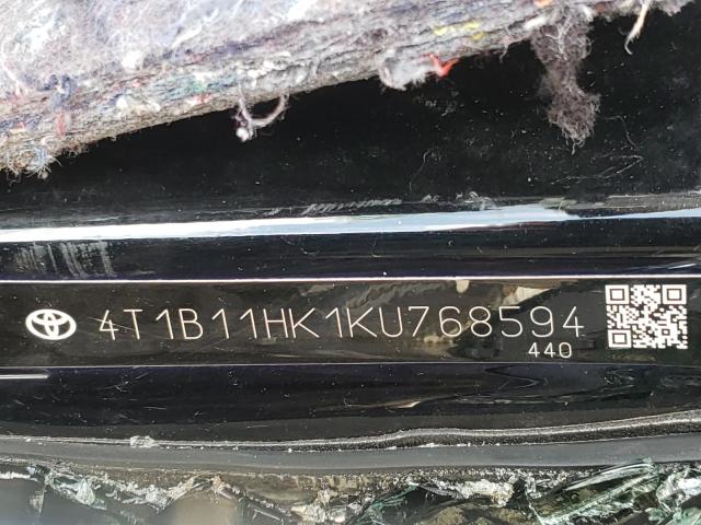 Photo 9 VIN: 4T1B11HK1KU768594 - TOYOTA CAMRY L 