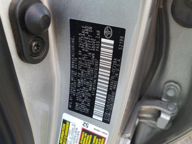 Photo 9 VIN: 4T1B11HK1KU782897 - TOYOTA CAMRY L 