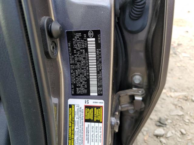 Photo 9 VIN: 4T1B11HK1KU810584 - TOYOTA CAMRY L 