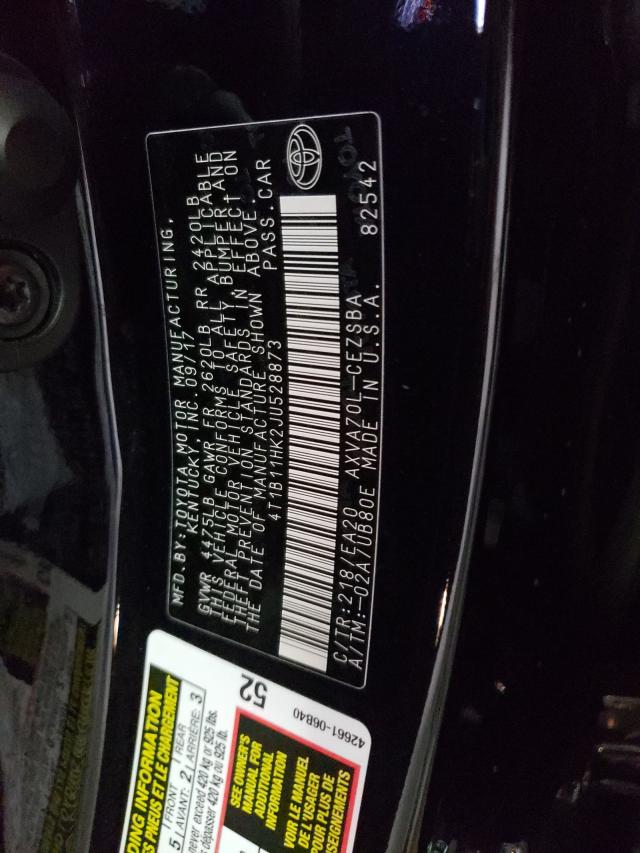 Photo 9 VIN: 4T1B11HK2JU528873 - TOYOTA CAMRY L 