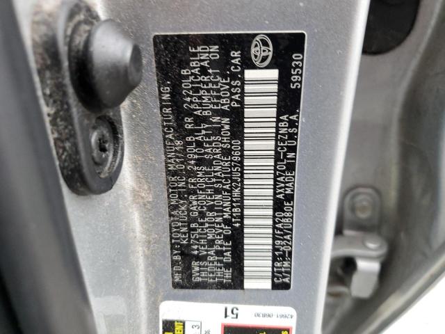 Photo 11 VIN: 4T1B11HK2JU579600 - TOYOTA CAMRY 