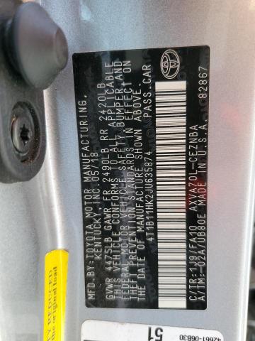 Photo 11 VIN: 4T1B11HK2JU635874 - TOYOTA CAMRY 