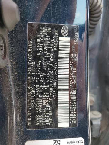 Photo 11 VIN: 4T1B11HK2JU647409 - TOYOTA CAMRY L 