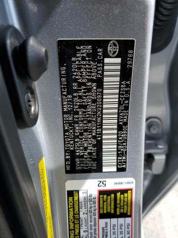 Photo 12 VIN: 4T1B11HK2KU200970 - TOYOTA CAMRY L 