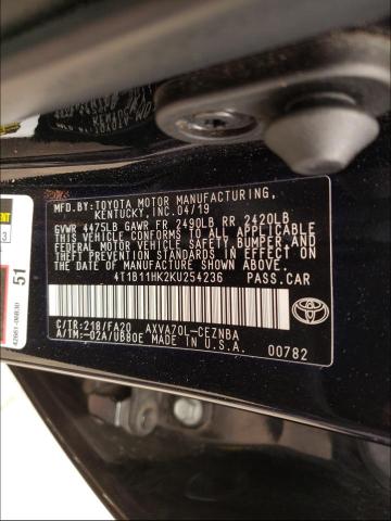 Photo 9 VIN: 4T1B11HK2KU254236 - TOYOTA CAMRY 